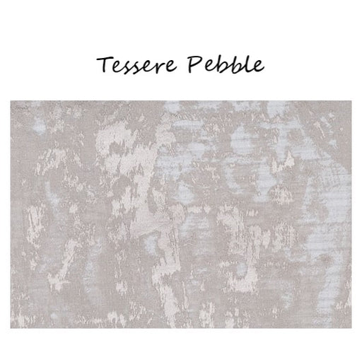 Tessere Pebble Luxe Fabric Round Accent Footstool - The Furniture Mega Store 