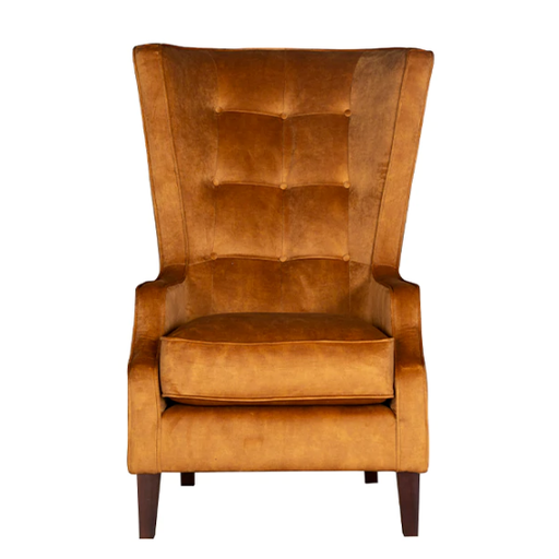 Throne Winged Accent Chair Sublime Rust Choice Of Legs The