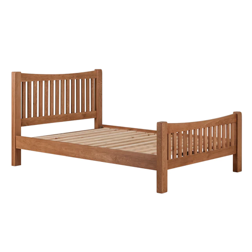 Torino Country Solid Oak 4"6' Double Bed - The Furniture Mega Store 