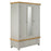 Chester Dove Grey & Solid Oak Triple Wardrobe - The Furniture Mega Store 