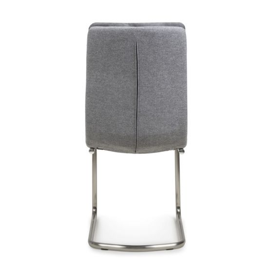 Triton Linen Dark Grey Dining Chairs {Set Of 2} - The Furniture Mega Store 