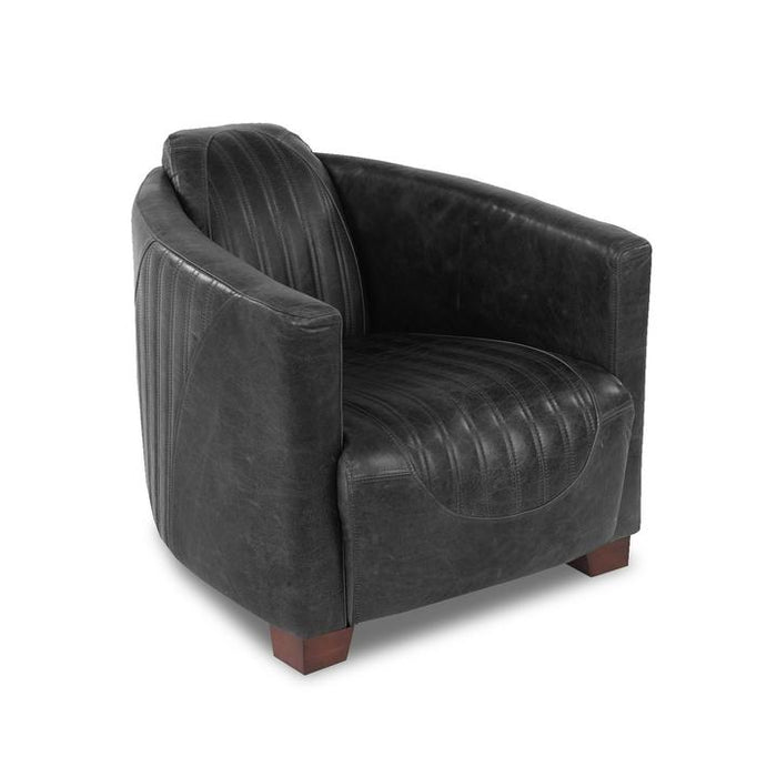 Spitfire Aniline Leather Tub Chair - Choice Of Feet & Leathers - The Furniture Mega Store 