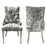 Vincent Crushed Velvet Lion Head Knocker Back Dining Chairs - Set Of 2 - The Furniture Mega Store 