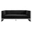 Vogue 3 Seater Black Velvet Sofa - The Furniture Mega Store 