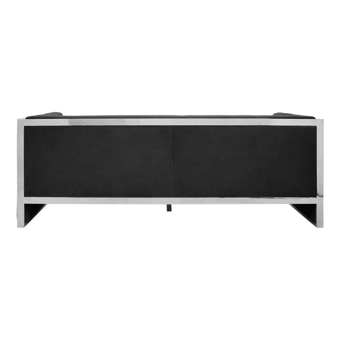 Vogue 3 Seater Black Velvet Sofa - The Furniture Mega Store 